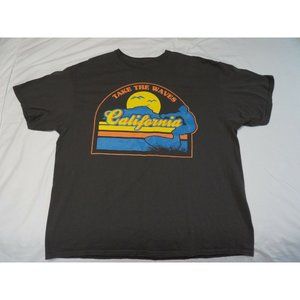 Return To Sender Men's Take The Waves California T Shirt Size XXL Brown